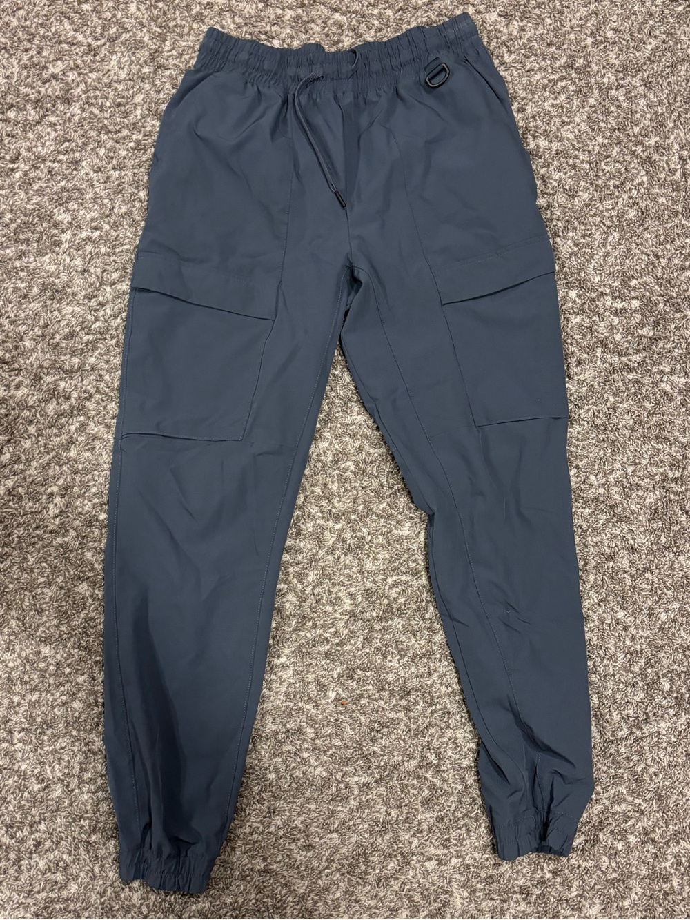 UNIPRO Steel Blue Cargo Joggers with Elastic Waist